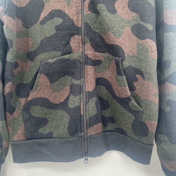 Outerknown Multicolor Camo Print Full Zip Bomber Jacket Size Medium - Picture 2 of 7